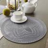 imageDII Woven Collection Round Braided Floral Placemat Set 15quot Stone 6 PieceGray
