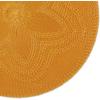 imageDII Woven Collection Round Braided Floral Placemat Set 15quot Stone 6 PieceHoney Gold