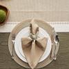 imageDII Woven Collection Round Braided Floral Placemat Set 15quot Stone 6 PieceStone