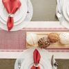 imageDII Woven Collection Round Braided Floral Placemat Set 15quot Stone 6 PieceWhite