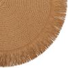 imageDII Woven Kitchen Collection Round Placemat Set 15quot Round Natural Fringe 6 PieceNatural Fringe