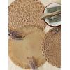 imageDII Woven Kitchen Collection Round Placemat Set 15quot Round Natural Fringe 6 PieceNatural Fringe