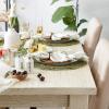 imageDII Woven Paper Tabletop Collection Holiday or Event Dcor Reversible Round Placemat Set 15quot Dia Taupe 6 PieceArtichoke Green