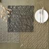 imageDII Woven Paper Tabletop Collection Holiday or Event Dcor Reversible Round Placemat Set 15quot Dia Taupe 6 PieceBlack
