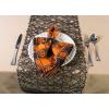 imageDII Woven Paper Tabletop Collection Holiday or Event Dcor Reversible Round Placemat Set 15quot Dia Taupe 6 PieceBlack