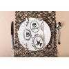 imageDII Woven Paper Tabletop Collection Holiday or Event Dcor Reversible Round Placemat Set 15quot Dia Taupe 6 PieceBlack