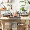 imageDII Woven Paper Tabletop Collection Holiday or Event Dcor Reversible Round Placemat Set 15quot Dia Taupe 6 PieceEggplant