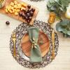 imageDII Woven Paper Tabletop Collection Holiday or Event Dcor Reversible Round Placemat Set 15quot Dia Taupe 6 PieceEggplant