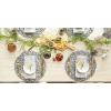 imageDII Woven Paper Tabletop Collection Holiday or Event Dcor Reversible Round Placemat Set 15quot Dia Taupe 6 PieceFrench Blue