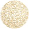 imageDII Woven Paper Tabletop Collection Holiday or Event Dcor Reversible Round Placemat Set 15quot Dia Taupe 6 PieceGold