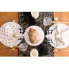 imageDII Woven Paper Tabletop Collection Holiday or Event Dcor Reversible Round Placemat Set 15quot Dia Taupe 6 PieceGold
