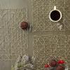imageDII Woven Paper Tabletop Collection Holiday or Event Dcor Reversible Round Placemat Set 15quot Dia Taupe 6 PieceGold