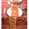 imageDII Woven Paper Tabletop Collection Holiday or Event Dcor Reversible Round Placemat Set 15quot Dia Taupe 6 PieceGold