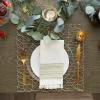 imageDII Woven Paper Tabletop Collection Holiday or Event Dcor Reversible Round Placemat Set 15quot Dia Taupe 6 PieceGold