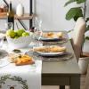 imageDII Woven Paper Tabletop Collection Holiday or Event Dcor Reversible Round Placemat Set 15quot Dia Taupe 6 PieceGray