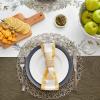 imageDII Woven Paper Tabletop Collection Holiday or Event Dcor Reversible Round Placemat Set 15quot Dia Taupe 6 PieceGray