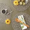 imageDII Woven Paper Tabletop Collection Holiday or Event Dcor Reversible Round Placemat Set 15quot Dia Taupe 6 PieceGray