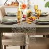 imageDII Woven Paper Tabletop Collection Holiday or Event Dcor Reversible Round Placemat Set 15quot Dia Taupe 6 PieceGrey