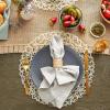 imageDII Woven Paper Tabletop Collection Holiday or Event Dcor Reversible Round Placemat Set 15quot Dia Taupe 6 PieceOffwhite
