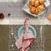 imageDII Woven Paper Tabletop Collection Holiday or Event Dcor Reversible Round Placemat Set 15quot Dia Taupe 6 PieceSilver