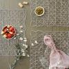imageDII Woven Paper Tabletop Collection Holiday or Event Dcor Reversible Round Placemat Set 15quot Dia Taupe 6 PieceSilver
