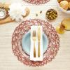 imageDII Woven Paper Tabletop Collection Holiday or Event Dcor Reversible Round Placemat Set 15quot Dia Taupe 6 PieceSpice