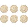 imageDII Woven Paper Tabletop Collection Holiday or Event Dcor Reversible Round Placemat Set 15quot Dia Taupe 6 PieceTaupe