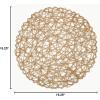 imageDII Woven Paper Tabletop Collection Holiday or Event Dcor Reversible Round Placemat Set 15quot Dia Taupe 6 PieceTaupe