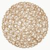 imageDII Woven Paper Tabletop Collection Holiday or Event Dcor Reversible Round Placemat Set 15quot Dia Taupe 6 PieceTaupe