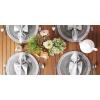 imageDII Woven Placemat Collection Round 1475quot Diameter Storm Blue Fringe 6 PieceGray Fringe