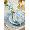imageDII Woven Placemat Collection Round 1475quot Diameter Storm Blue Fringe 6 PieceStorm Blue Fringe