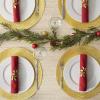 imageDII Woven Placemats Collection Metallic Round Placemat Set 15quot Champagne 4 PieceGold