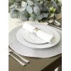 imageDII Woven Placemats Collection Metallic Round Placemat Set 15quot Champagne 4 PiecePlatinum Silver