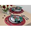 imageDII Woven Placemats Collection Metallic Round Placemat Set 15quot Champagne 4 PieceRed