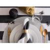 imageDII Woven Placemats Collection Metallic Round Placemat Set 15quot Champagne 4 PieceSilver