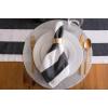 imageDII Woven Placemats Collection Metallic Round Placemat Set 15quot Champagne 4 PieceSilver