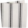imageDII Zig Dobby Tabletop Collection White Cotton Background with Embellished Stripe Napkin Set Black 6 CountBlack