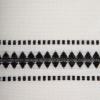 imageDII Zig Dobby Tabletop Collection White Cotton Background with Embellished Stripe Napkin Set Black 6 CountBlack