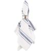 imageDII Zig Dobby Tabletop Collection White Cotton Background with Embellished Stripe Napkin Set Black 6 CountFrench Blue
