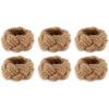 imageDII Basic Napkin Ring Collection Decorative Rustic Farmhouse Style Large Set Black Rub Finish 6 PieceNauti Knot