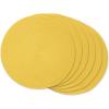 imageDII Classic Woven Tabletop Collection IndoorOutdoor Placemat Set Round 15quot Diameter White 6 PieceYellow