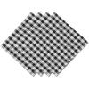 imageDII Cotton Napkin Set Machine Washable Everyday Basic 20x20 Pink ampamp White Gingham 6 CountBlack  White Gingham