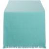 imageDII Everyday Collection Fringed Solid Tabletop Placemat Set Pumpkin Spice 6 PieceAqua