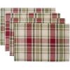 imageDII Fall ampamp Thanksgiving Dining Table Dcor Reusable Cotton Fabric Table Runner 13x36 Rustic Homespun PlaidPlacemat Set  13x19