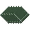 imageDII French Stripe Tabletop Collection Farmhouse Style Dining Table Linen Napkin Set 20x20 TaupeWhite 6 PieceBalsam Green