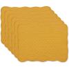 imageDII Quilted Farmhouse Collection Tabletop Placemat Set Gray 6 PieceHoney Gold