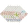 imageDII Seashore Collection Beach House Dcor Napkin Set 20x20 Natural Tassel 6 PieceLagoon