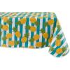 imageDII Spanish Tile Print Collection Vinyl MultiUse Flannel Backed Tablecloth Rectangle 60x84 Spanish TilePineapple