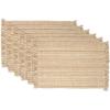 imageDII Variegated Tabletop Collection Placemat Set3x19 Tango Red 6 PieceTaupe