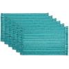 imageDII Variegated Tabletop Collection Placemat Set3x19 Tango Red 6 PieceTeal